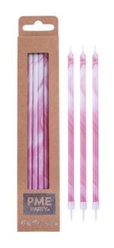 Candles Tall - Pink Marble / 6